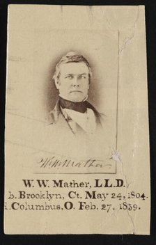Portrait of William Williams Mather (1804-1859), Before 1859. Creator: Unknown.