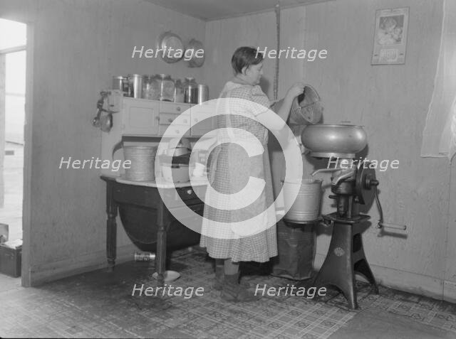 Possibly: Corner of one-room cabin belonging to farmer..., Priest River Valley, Idaho, 1939. Creator: Dorothea Lange.