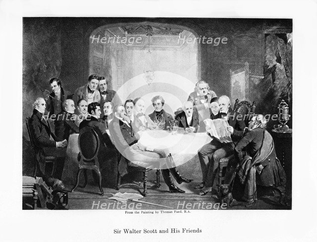 Sir Walter Scott and his friends, c1849. Artist: Unknown