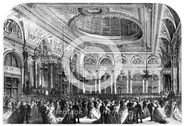 Grand ball in the Exchange..., Liverpool, to Prince and Princess Christian and Prince Arthur, 1868. Creator: Unknown.