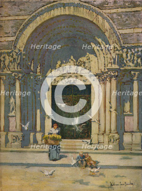 'Sunlight on St. Bartholomew's', c1917. Artist: William Jean Beauley.