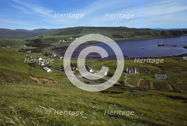 Uig village & bay, Isle of Skye, Scotland, 20th century. Artist: CM Dixon.