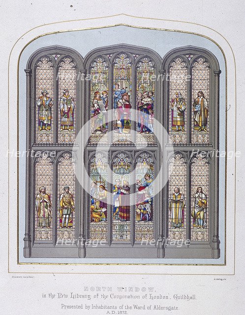 Guildhall Library, London, 1872. Artist: R Canton