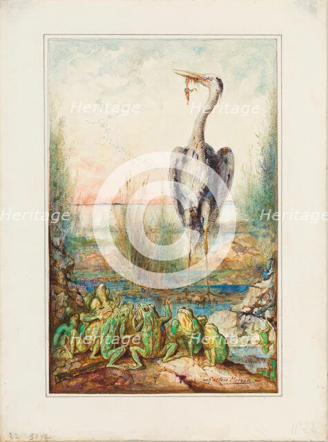 The frogs asking for a king (Les Grenouilles qui demandent un Roi) , 1881. Creator: Moreau, Gustave (1826-1898).