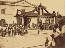 Inauguration de la gare du Ceccano, 1862. Creator: Altobelli & Molins.