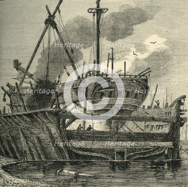 'Floating Dock, Deptford (1820)', (c1878). Creator: Unknown.