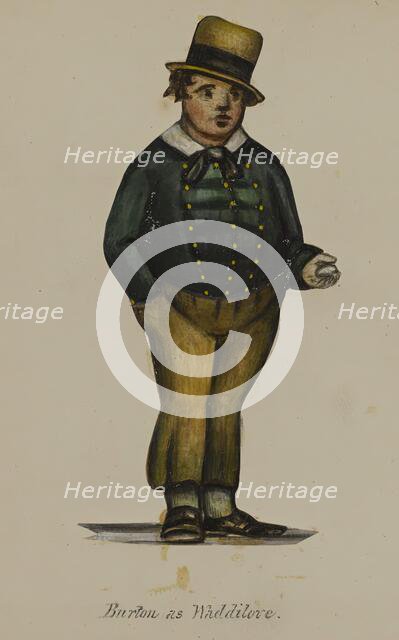 William Evans Burton (1804-1860) as Waddilove [In To Parents and Guardians], 1855-1859. Creator: Alfred Jacob Miller.