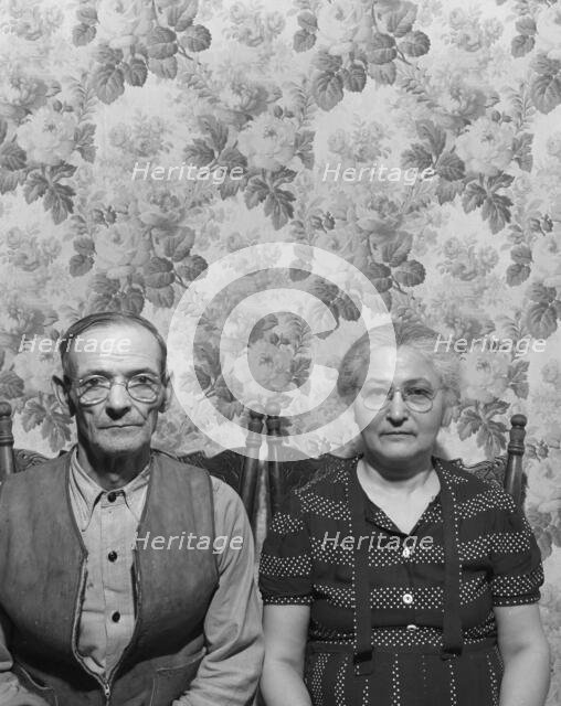 Mr. and Mrs. Joseph Lopez. They have two boys in the armed..., Gloucester, Massachusetts, 1943. Creator: Gordon Parks.