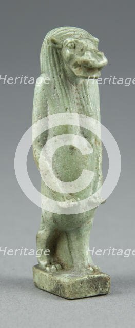 Amulet of the Goddess Tawaret (Toeris), Egypt, Third Intermediate Period, Dynasty 21-25... Creator: Unknown.