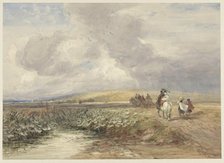 Landscape with travelers, 1793-1859. Creator: David Cox the Elder.