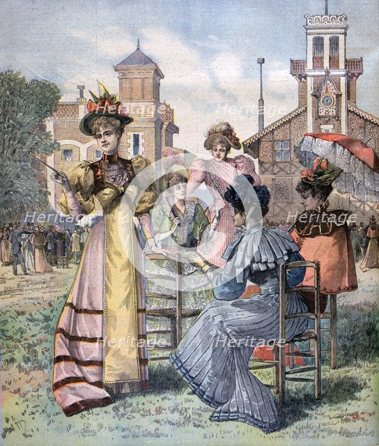 Longchamp races in spring, Paris, 1893. Artist: Unknown