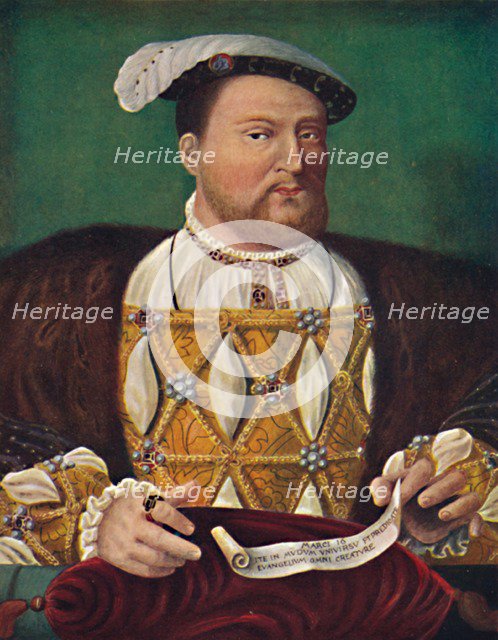 'Portrait of Henry VIII (Hampton Court Palace)', c1530, (1903). Artist: Joos van Cleve.