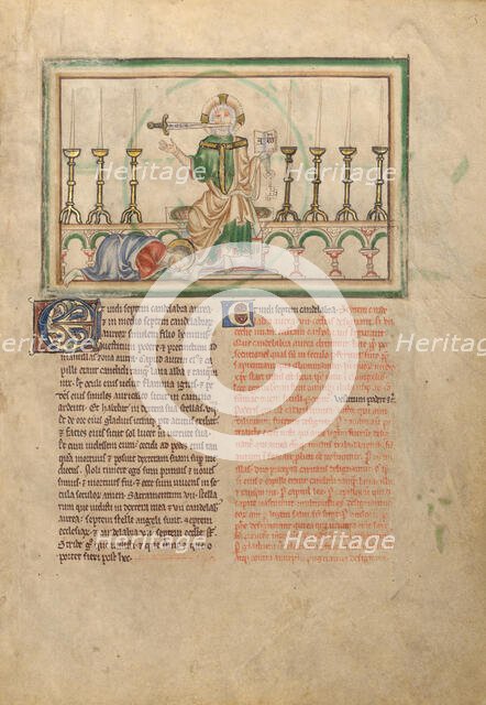 The Vision of Candles; Dyson Perrins Apocalypse, about 1255-1260. Creator: Unknown.