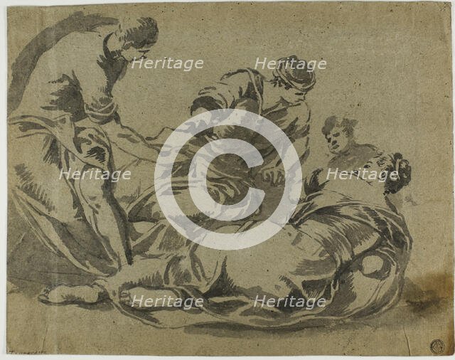 Miracle of the Loaves and Fishes, c. 1602. Creator: Lucas Kilian.