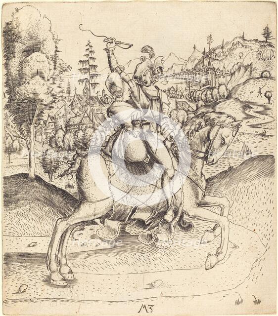 Knight and Lady on Horseback, c. 1500. Creator: Master MZ.