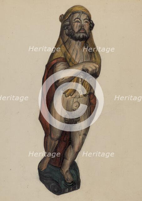 Figurehead: Hercules, c. 1937. Creator: Virginia Richards.