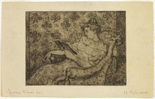 Seated Woman Reading, 1905. Creator: Georges Lemmen.