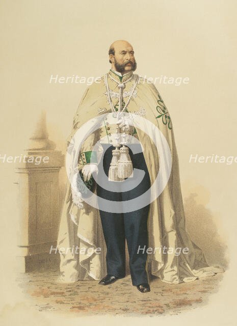 Knight of the Order of Alcántara in ceremonial dress, 1865.  Creator: Unknown.