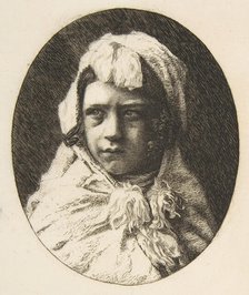 Portrait of Henri Houssaye, as a child, 1855-60. Creator: Felix Bracquemond.