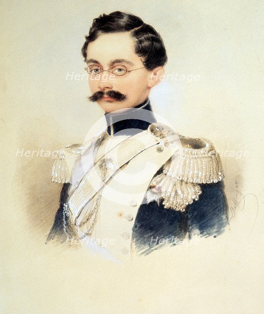 Portrait of Adolphe I, Duke of Nassau, Grand Duke of Luxembourg (1817-1905), 1840s. Creator: Daffinger, Moritz Michael (1790-1849).