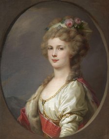 Portrait of Grand Duchess Elena Pavlovna of Russia (1784-1803), c 1800. Creator: Lampi, Johann-Baptist, the Younger (1775-1837).