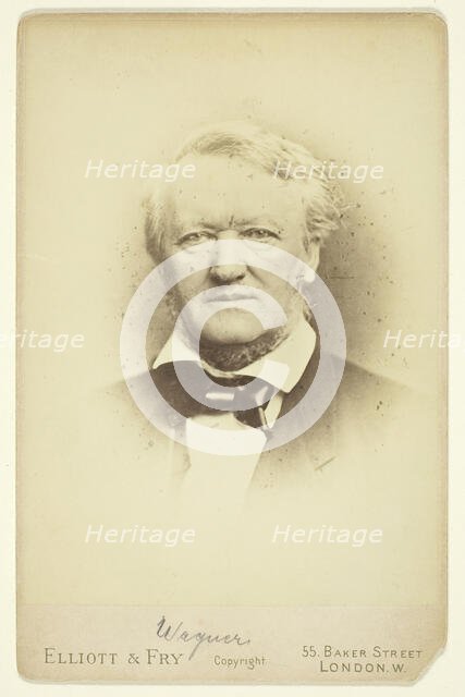 Portrait of Wagner, 1877. Creator: Elliott & Fry.
