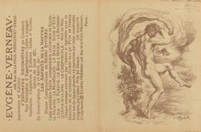 Dancing Nude and Advertisement for Eugène Verneau's "Estampes décoratives" [verso],1897. Creator: Louis Anquetin.