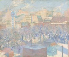 Madison Square, Snow, 1904. Creator: Allen Tucker.