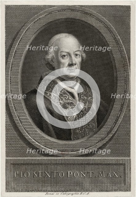 Portrait of the Pope Pius VI (1717-1799), .