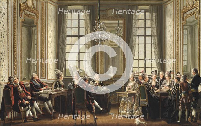 Lecture at Drottningholm, 1779. Creator: Per Hillestrom.