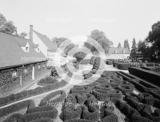 The Flower gardens at Mt. Vernon, c.between 1910 and 1920. Creator: Unknown.