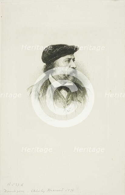 Portrait of Daubigny, 1879. Creator: Léopold Massard.