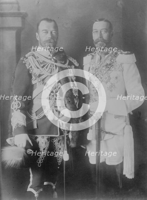 Czar Nicholas II, King George V, 1913. Creator: Bain News Service.