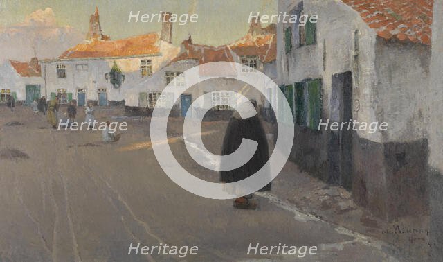 Square in Flanders, 1897. Creator: Albert Baertsoen.