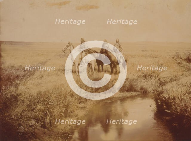 The three chiefs-Piegan, c1900. Creator: Edward Sheriff Curtis.