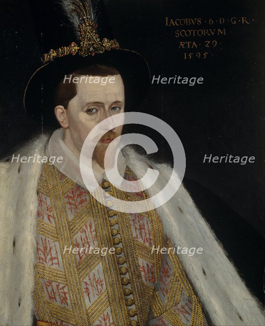 James VI and I (1566-1625), King of Scotland, 1595. Artist: Vanson, Adrian (?-c. 1602)