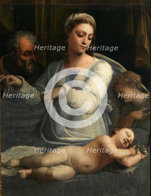 Madonna with the veil, 1533. Creator: Piombo, Sebastiano, del (1485-1547).