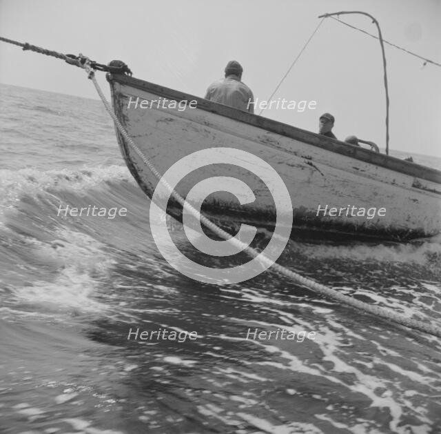 On board the fishing boat Alden, out of Gloucester, Massachusetts, 1943. Creator: Gordon Parks.