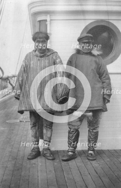 Two Eskimos who were among the first to sell reindeer to the U.S. government, c1900-c1930. Creator: Unknown.