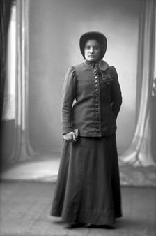 Female Salvationist in uniform with her Bible in her hand, Landskrona, Sweden, 1910. Artist: Unknown