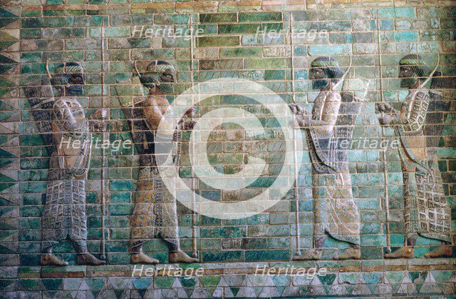 Persian relief of archers of the Persian Royal Guard. Artist: Unknown