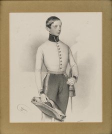 Portrait of Archduke Wilhelm of Habsburg-Lorraine (1827-1894), 1843. Creator: Kriehuber, Josef (1800-1876).