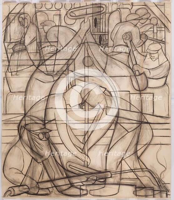 Commercial Chemical Operations, 1932. Creator: Diego Rivera.