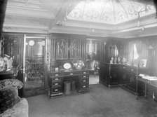 Interior of main saloon on steam yacht 'Venetia', 1920. Creator: Kirk & Sons of Cowes.