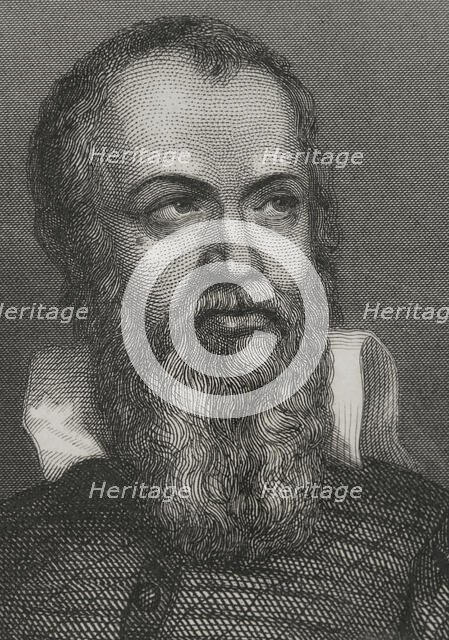Galileo Galilei, (1564-1642), Italian astronomer, mathematician and physicist, 1856.  Creator: Charles Geoffroy.