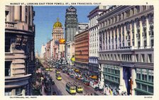 Market Street looking east from Powell Street, San Francisco, California, USA, 1932. Artist: Unknown