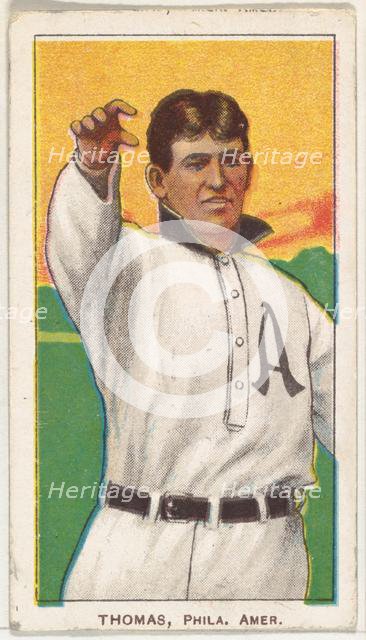 Thomas, Philadelphia, American League, from the White Border series (T206) for the Amer..., 1909-11. Creator: American Tobacco Company.