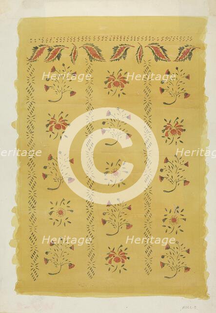 Stencilled Wall, 1935/1942. Creator: Mildred E Bent.