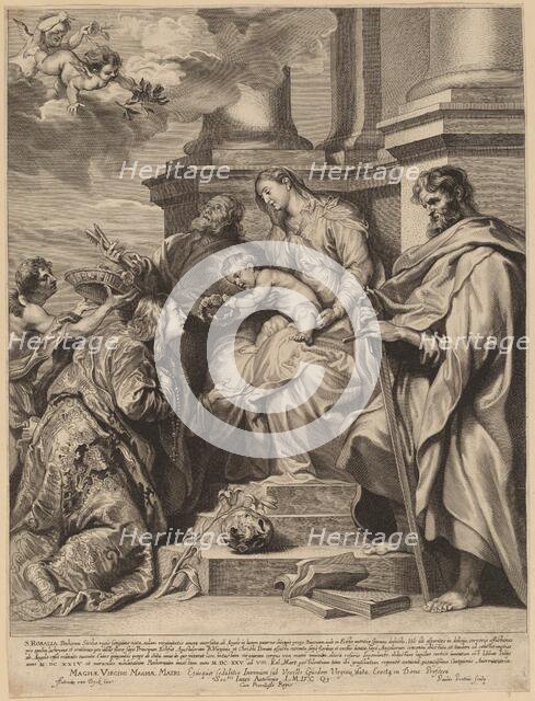 Saint Rosalia Crowned by the Child Jesus. Creator: Paulus Pontius.