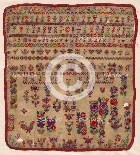 Sampler, 1886. Creator: Unknown.